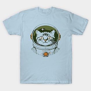 cat in space kitten funny T-Shirt